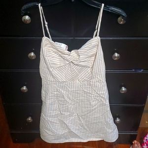 NWT Beige & White Striped Dress